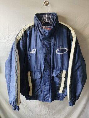 Vintage Dallas Cowboys Jacket Mens Medium Blue NFL Football Logo Athletic 90s